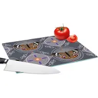KitchenYeah Glazen Snijplank - 28x20 - Patronen - Vlinders - Abstract - Snijplanken Glas