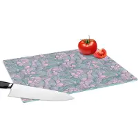 KitchenYeah Glazen Snijplank - 39x28 - Patroon - Bloemen - Design - Snijplanken Glas