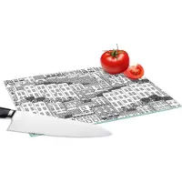 KitchenYeah Glazen Snijplank - 28x20 - Dublin - Skyline - Patronen - Snijplanken Glas
