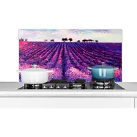 KitchenYeah Spatscherm keuken 100x50 cm - Kookplaat achterwand Olieverf - Schilderij - Bloemen - Muurbeschermer - Spatwand fornuis - Hoogwaardig aluminium