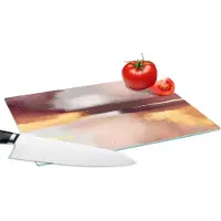 KitchenYeah Glazen Snijplank - 28x20 - Verf - Abstract - Pastel - Snijplanken Glas