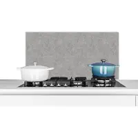 KitchenYeah Spatscherm keuken 90x45 cm - Kookplaat achterwand Beton - Oud - Patroon - Muurbeschermer - Spatwand fornuis - Hoogwaardig aluminium