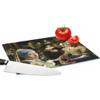 KitchenYeah Glazen Snijplank - 28x20 - Kunst - Oude meesters - Collage - Snijplanken Glas