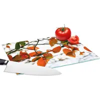 KitchenYeah Glazen Snijplank - 28x20 - Herfst - Bladeren - Landelijk - Seizoenen - Snijplanken Glas