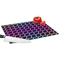 KitchenYeah Glazen Snijplank - 39x28 - Design - Abstract - Neon - Snijplanken Glas
