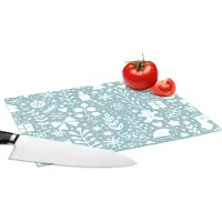 KitchenYeah Glazen Snijplank - 28x20 - Winter - Sneeuw - Patronen - Wit - Snijplanken Glas