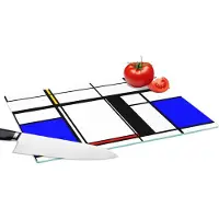 KitchenYeah Glazen Snijplank - 39x28 - Patronen - Kunst - Abstract - Snijplanken Glas