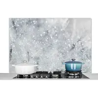 KitchenYeah Spatscherm keuken 120x80 cm - Kookplaat achterwand Marmer - Luxe - Glitter - Muurbeschermer - Spatwand fornuis - Hoogwaardig aluminium