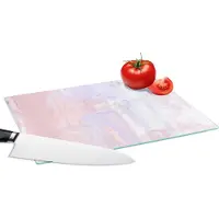 KitchenYeah Glazen Snijplank - 28x20 - Verf - Pastel - Design - Snijplanken Glas