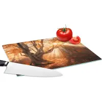 KitchenYeah Glazen Snijplank - 28x20 - Boom - Natuur - Herfst - Snijplanken Glas