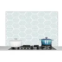 KitchenYeah Achterwand keuken - Patronen - Hexagon - Groen - Design - Keuken - 120x80 cm
