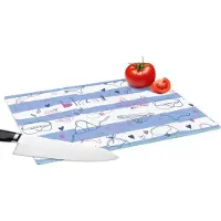 KitchenYeah Glazen Snijplank - 39x28 - Bikini - Zomer - Patronen - Snijplanken Glas