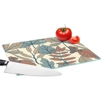 KitchenYeah Glazen Snijplank - 28x20 - Herfst - Patronen - Bladeren - Snijplanken Glas