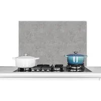KitchenYeah Spatscherm keuken 90x60 cm - Kookplaat achterwand Beton - Oud - Patroon - Muurbeschermer - Spatwand fornuis - Hoogwaardig aluminium