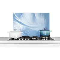 KitchenYeah Spatscherm keuken 60x40 cm - Kookplaat achterwand Acrylverf - Blauw - Design - Muurbeschermer - Spatwand fornuis - Hoogwaardig aluminium