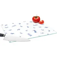 KitchenYeah Glazen Snijplank - 39x28 - Konijn - Patronen - Haas - Snijplanken Glas