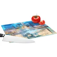 KitchenYeah Glazen Snijplank - 28x20 - Olieverf - Abstract - Schilderij - Snijplanken Glas