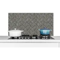 KitchenYeah Spatscherm keuken 100x50 cm - Kookplaat achterwand Platen - IJzer - Roest print - Patroon - Muurbeschermer - Spatwand fornuis - Hoogwaardig aluminium