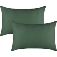 Stof Textile sierkussen Hawaii - 4x - donkergroen - 40 x 60 cm - bank kussens - binnen/buiten - polyester