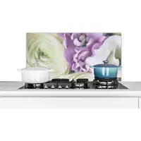 KitchenYeah Spatscherm keuken 90x45 cm - Kookplaat achterwand Bloemen - Rozen - Natuur - Muurbeschermer - Spatwand fornuis - Hoogwaardig aluminium