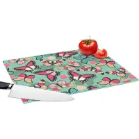 KitchenYeah Glazen Snijplank - 39x28 - Vlinders - Patronen - Lente - Snijplanken Glas