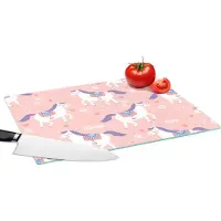KitchenYeah Glazen Snijplank - 39x28 - Paard - Hart - Patronen - Snijplanken Glas