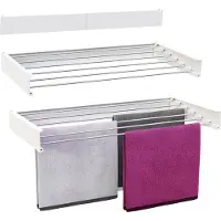 Vonia Wanddroogrek - Droogrek - Wasrek - Droogrek Muur - 100 x 50 cm - Wit