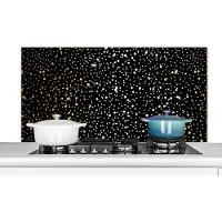 KitchenYeah Spatscherm keuken - Stippen - Goud - Patronen - Design - Spatwand - Keuken - Muurbeschermer - 120x60 cm - Muurdecoratie