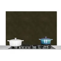 KitchenYeah Spatscherm keuken 120x80 cm - Kookplaat achterwand Inductie beschermer - Leer - Groen - Dierenhuid - Muurbeschermer - Spatwand fornuis - Hoogwaardig aluminium