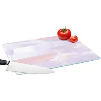 KitchenYeah Glazen Snijplank - 39x28 - Pastel - Verf - Design - Snijplanken Glas