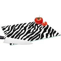 KitchenYeah Glazen Snijplank - 39x28 - Dieren - Zebra - Design - Snijplanken Glas