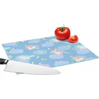KitchenYeah Glazen Snijplank - 28x20 - Unicorn - Patronen - Sterrenhemel - Snijplanken Glas