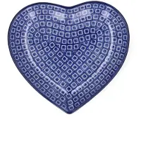 Bunzlau Castle Bord Blue Diamond Heart Medium 18,2 cm