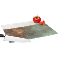 KitchenYeah Glazen Snijplank - 39x28 - Abstract - Luxe - Goud - Snijplanken Glas