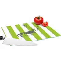 KitchenYeah Glazen Snijplank - 28x20 - Patroon - Hert - Strepen - Snijplanken Glas