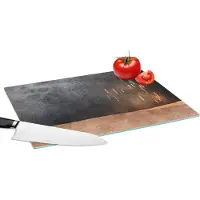KitchenYeah Glazen Snijplank - 39x28 - Abstract - Goud - Design - Snijplanken Glas