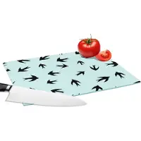 KitchenYeah Glazen Snijplank - 28x20 - Zwaluwen - Vliegen - Patronen - Snijplanken Glas