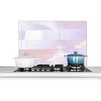 KitchenYeah Spatscherm keuken 80x55 cm - Kookplaat achterwand Pastel - Verf - Design - Muurbeschermer - Spatwand fornuis - Hoogwaardig aluminium