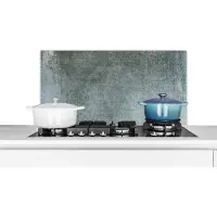 KitchenYeah Spatscherm keuken 90x45 cm - Kookplaat achterwand Beton - Verwering - Vintage - Design - Muurbeschermer - Spatwand fornuis - Hoogwaardig aluminium