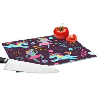 KitchenYeah Glazen Snijplank - 28x20 - Unicorn - Ballet - Patroon - Snijplanken Glas