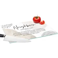 KitchenYeah Glazen Snijplank - 39x28 - Goede buren - Buurman - Quote - Snijplanken Glas
