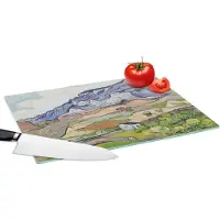KitchenYeah Glazen Snijplank - 39x28 - De Alpen - Vincent van Gogh - Snijplanken Glas