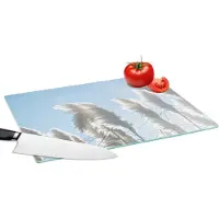 KitchenYeah Glazen Snijplank - 39x28 - Lucht - Gras - Pampasgras - Snijplanken Glas