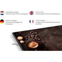 KitchenYeah Spatscherm keuken 120x80 cm - Kookplaat achterwand Koffiebonen - Koffie - Zak - Muurbeschermer - Spatwand fornuis - Hoogwaardig aluminium