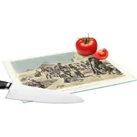KitchenYeah Glazen Snijplank - 28x20 - Illustratie van Napoleon Bonaparte die in Egypte staat - Snijplanken Glas