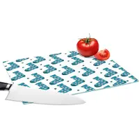 KitchenYeah Glazen Snijplank - 28x20 - Sokken - Patronen - Hartjes - Snijplanken Glas