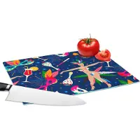 KitchenYeah Glazen Snijplank - 28x20 - Carnaval - Brazilië - Patronen - Snijplanken Glas