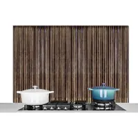 KitchenYeah Spatscherm keuken 120x80 cm - Kookplaat achterwand Roest - Patronen - Golfplaat - Muurbeschermer - Spatwand fornuis - Hoogwaardig aluminium
