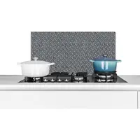 KitchenYeah Spatscherm keuken 70x30 cm - Kookplaat achterwand Staal - Roest print - Industrieel - Patroon - Muurbeschermer - Spatwand fornuis - Hoogwaardig aluminium