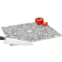 KitchenYeah Glazen Snijplank - 39x28 - Design - Ornament - Vintage - Retro - Snijplanken Glas